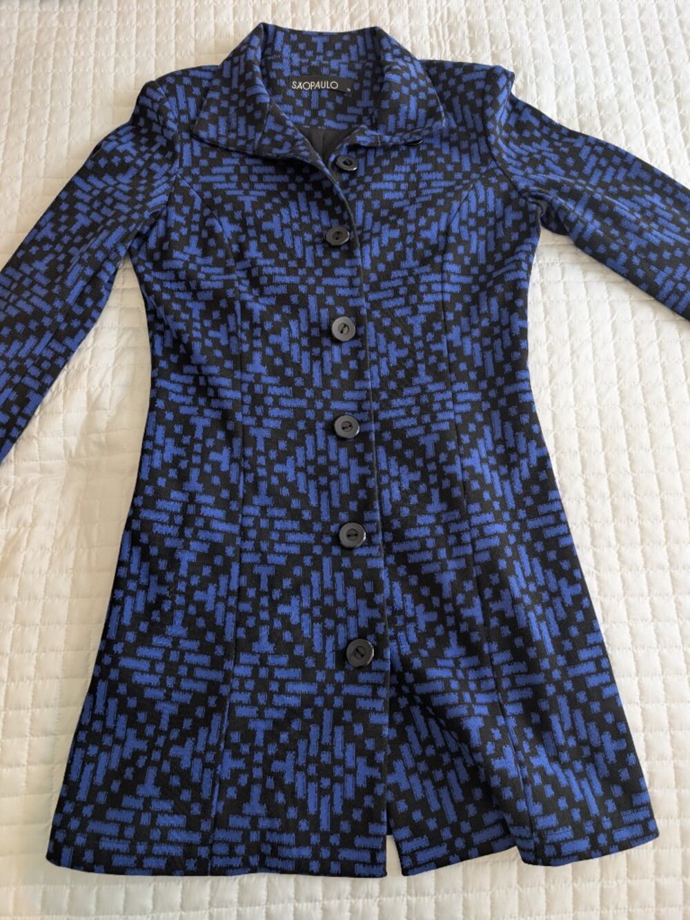 SÃO PAULO 2-Pc Knit Jacket & Matching Silk Scarf Set - 36 - Picture 2 of 13